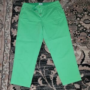 Women's 6 "Crown & Ivy" Green Cropped Pants